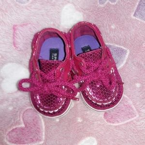 🎉 Sperry Top Sider Bahama Crib Hot Pink Sequin Shoes